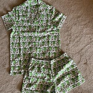 Roller Rabbit Green Monkey Polo Pajama